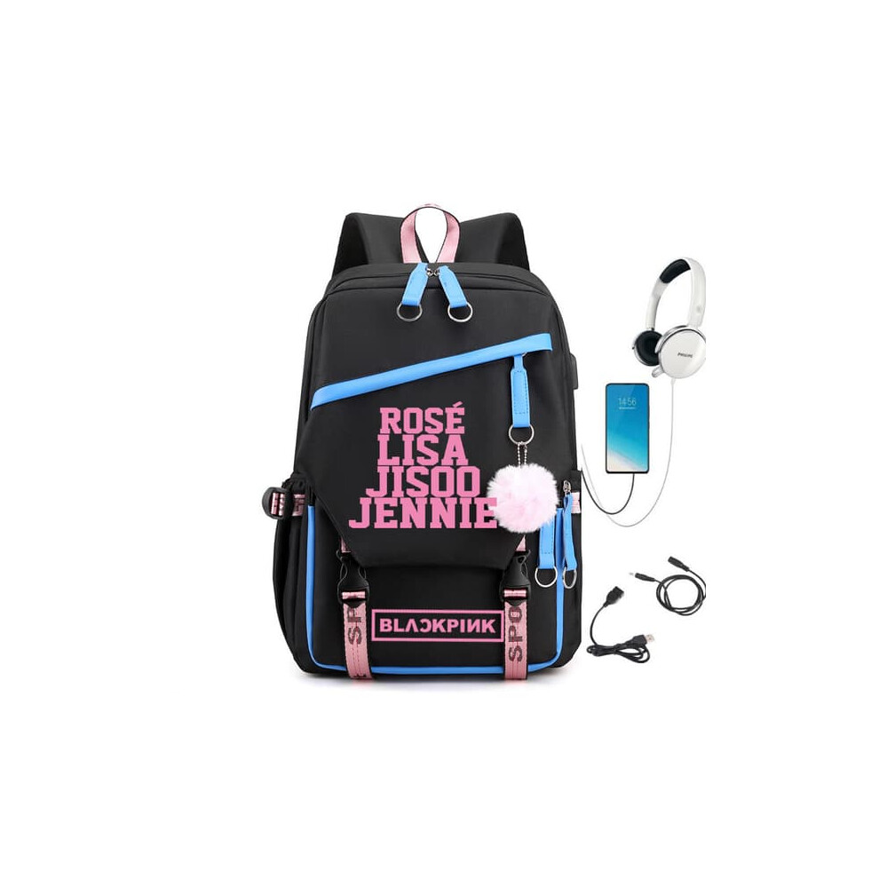 BLACKPINK backpack blue school bag XF31