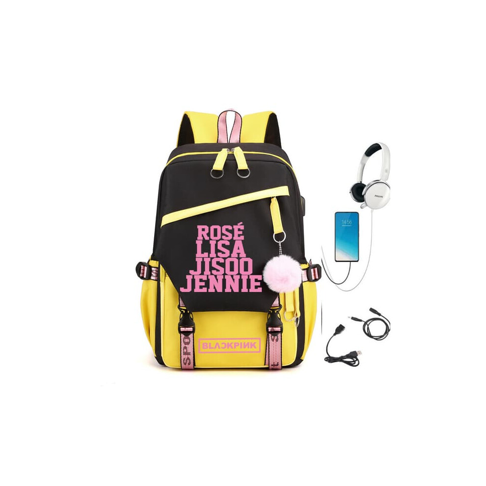 BLACKPINK backpack yellow school bag XF31