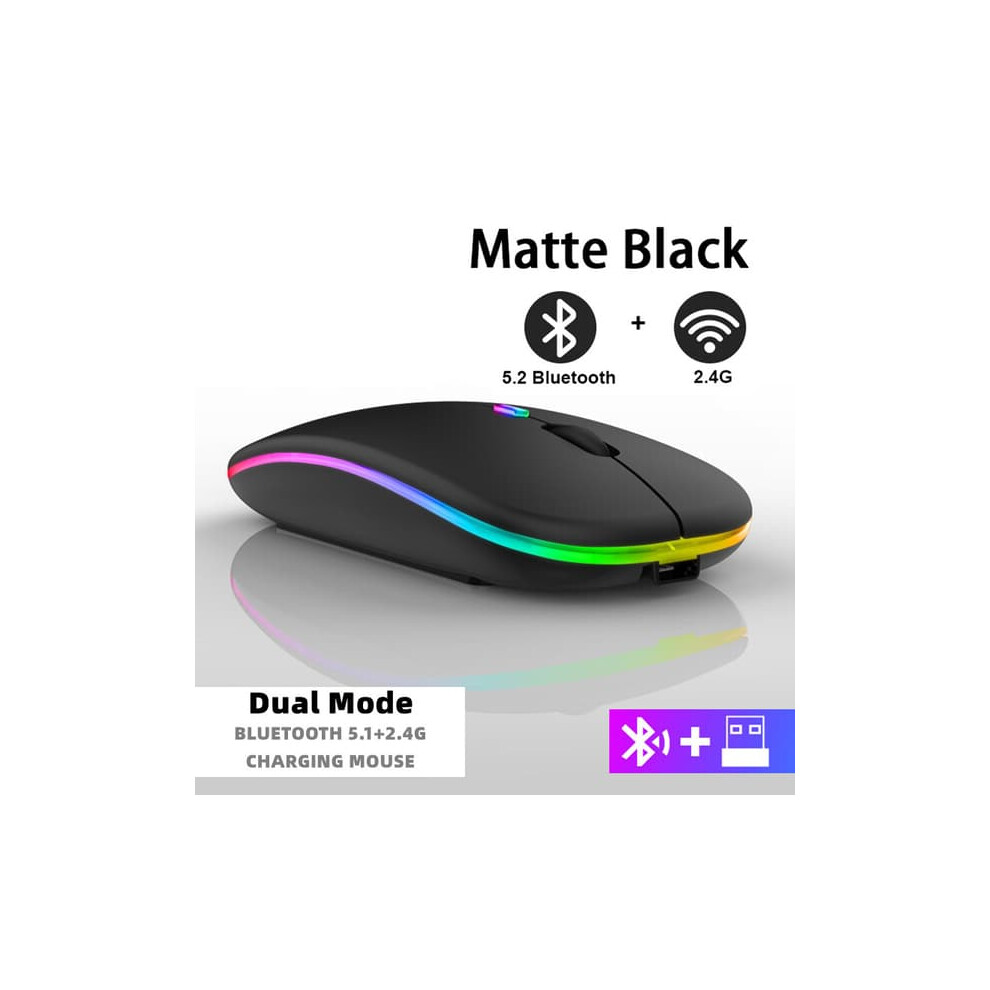 Wireless Rechargeable Mouse Bluetooth 2.4Ghz 1600Dpi Black 962125830187