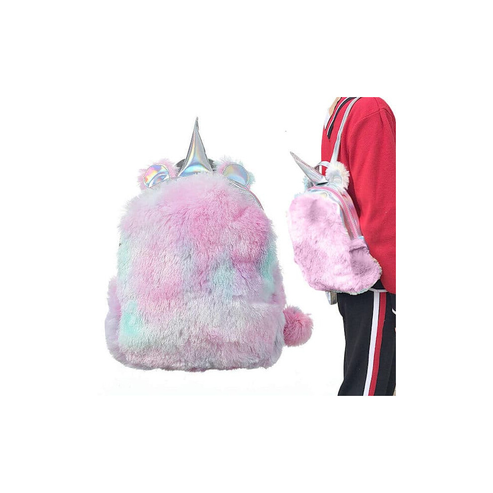 Unicorn Plush Backpack for Kids Pink
