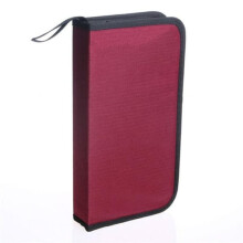 CD case red storage for CDs and DVDs
