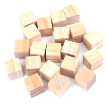 Wooden Cubes Building Blocks Natural Untreated 20 PCS