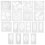 Leaf and Flower Wall Art Stencils Reusable 18pcs 1
