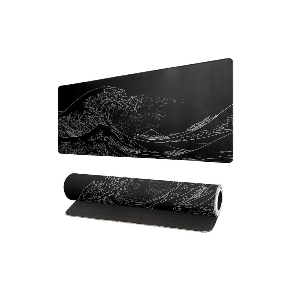 Japanese Sea Wave Mouse Pad Anime Desk Mat 31.5X11.8 Inch 962029304777