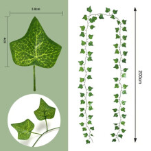 Ivy Garland Green Leaf Garland 2 m 12 pcs