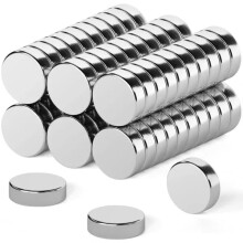 Neodymium Round Magnets 10x3mm Silver 20pcs