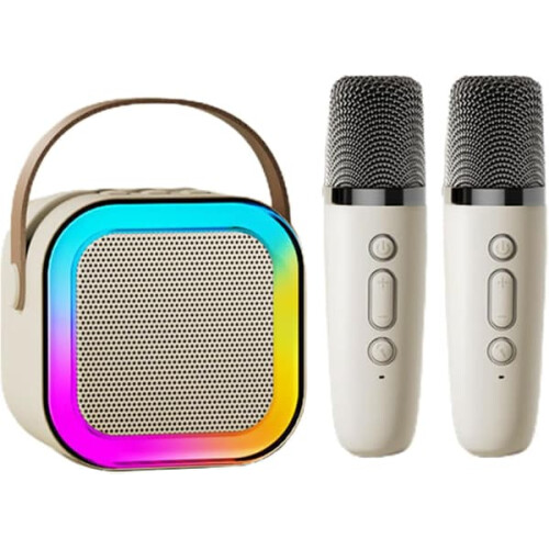 Portable karaoke machine wireless speaker with mic