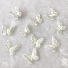 Butterfly lace embroidery patch 3D simulation double