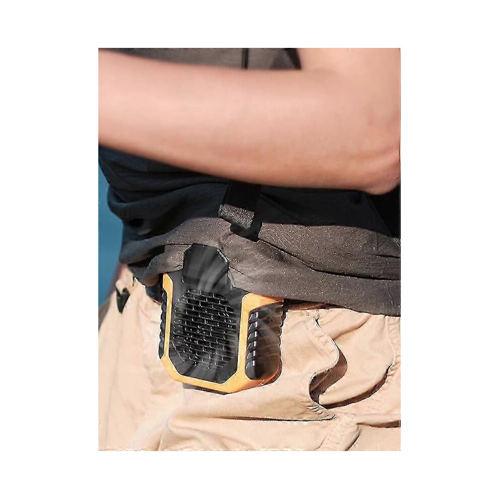 Portable Waist Clip Fan 6000Mah 3-Speed Rechargeable Green 962029307952