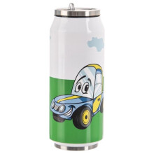 Thermos mug with spout and straw 12-hour warmth