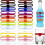 Silicone Glass Markers Reusable 24 Pcs 1