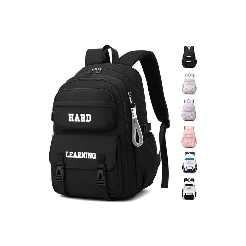 School Backpack for Kids Water-Resistant Lightweight Black