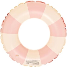 Inflatable Swim Ring for Adults Retro Striped PVC Pink