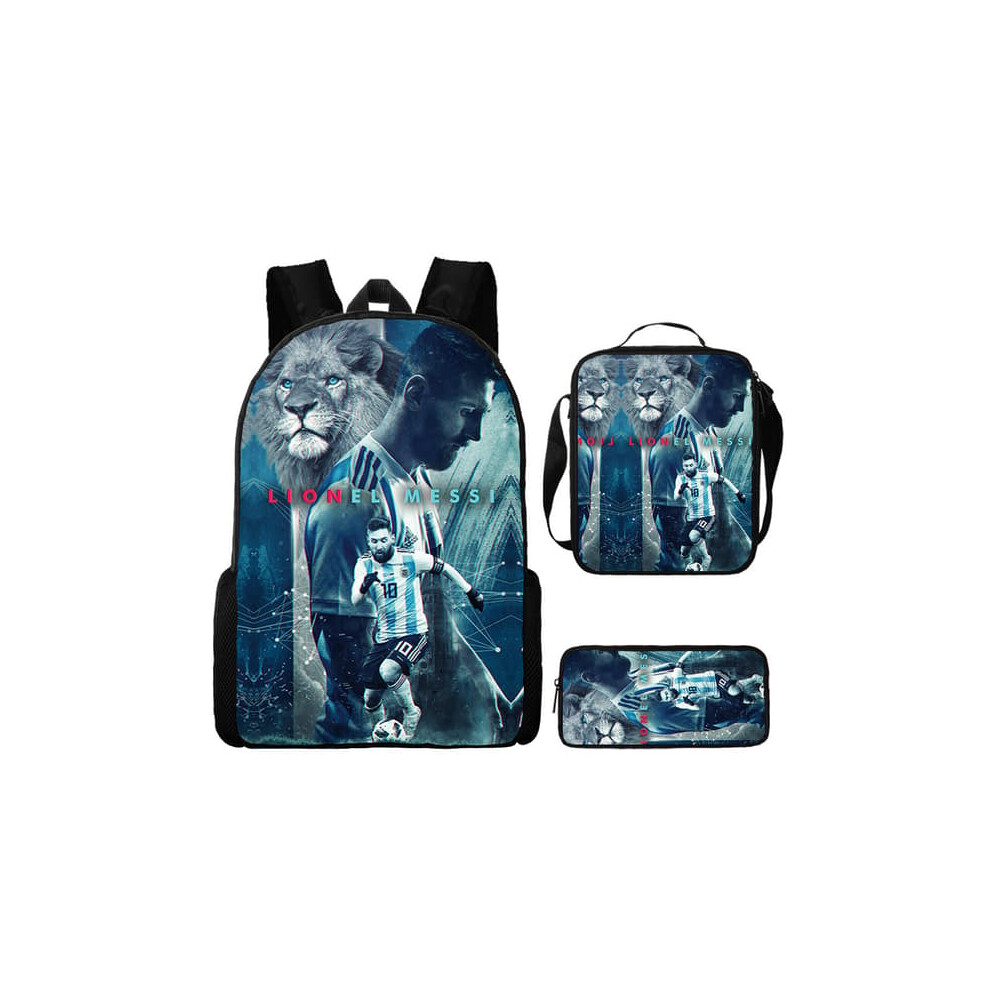 Lionel Messi football backpack school bag set 3 pcs