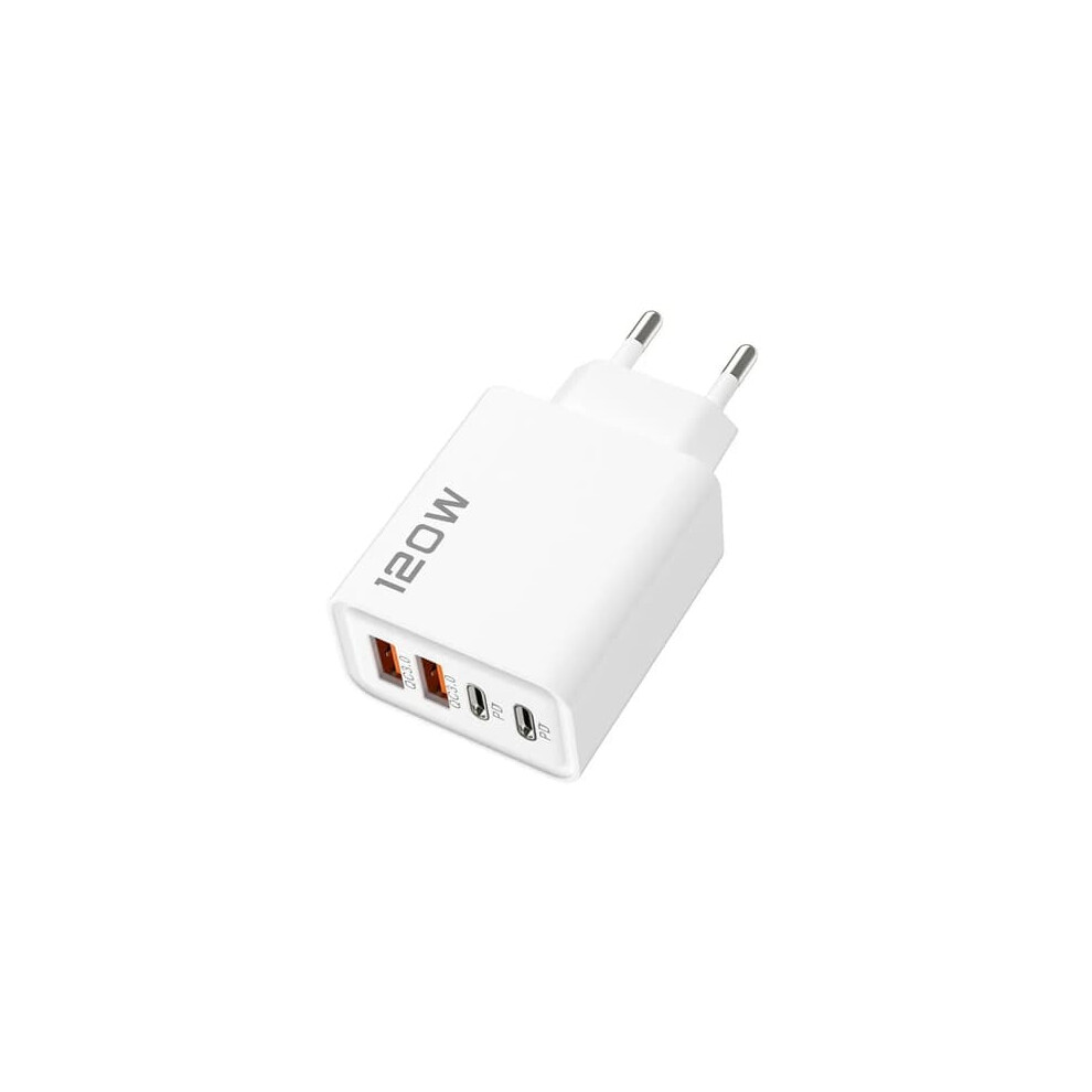 Usb-C Wall Charger 120W 4-Port Pd/Qc3.0 White 962029319542