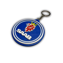 Saab Blue S keychain key ring emblem accessory
