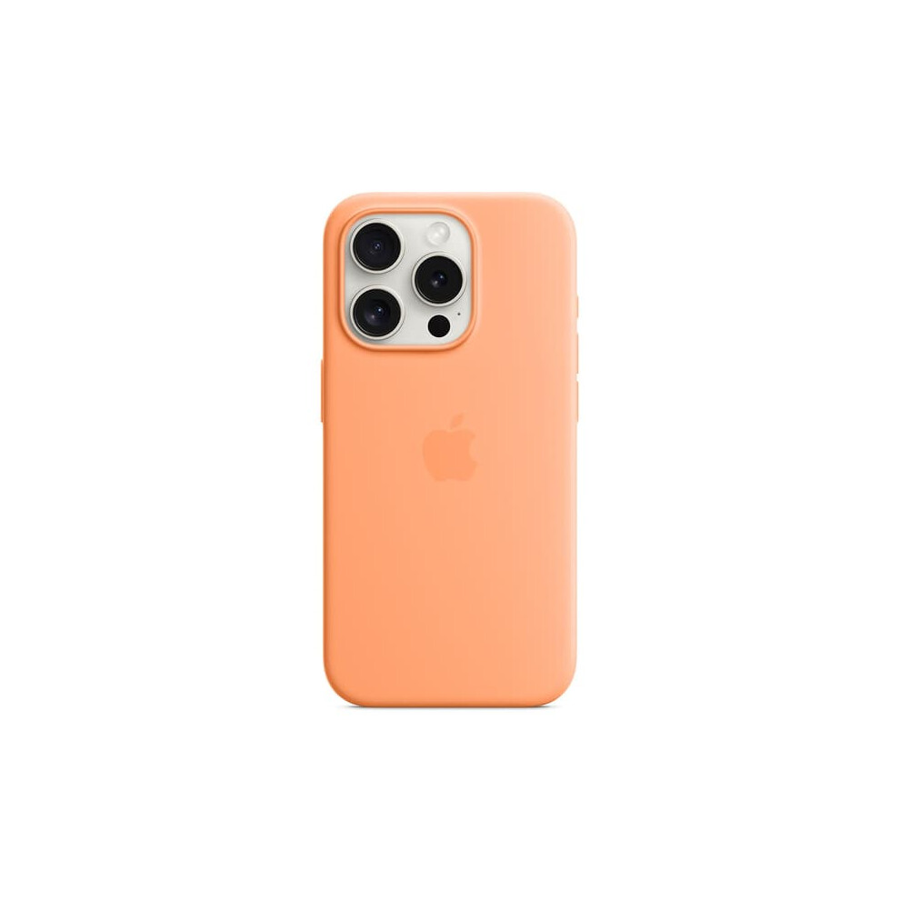 Iphone 15 Pro Max Silicone Magnetic Magsafe Case Orange 962029306504