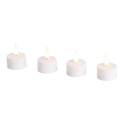 Dagsvarmelys LED3D flammetimer 4-pak