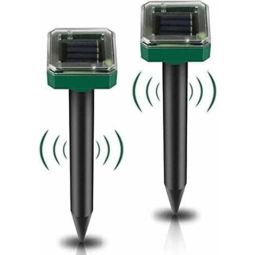 Solar Mole Repeller Outdoor 2-pack Ultrasonic Pest Control