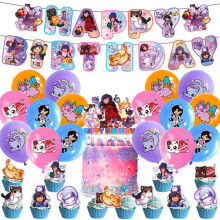 Kpop Demon Hunters birthday party decorations banner and