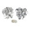 Metal button badge parts set 44mm 100 sets 1