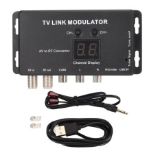 TV Link Modulator PAL/NTSC AV to RF Converter with USB Cable