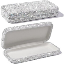Glasses Case Hard Shell with Rhinestone Decor 1 Pack