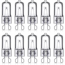 Ampoules halogènes G9 25 W, 230 V, paquet de 10