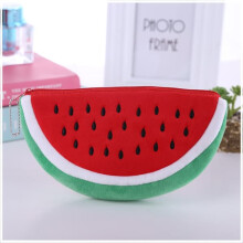 Watermelon-shaped pencil case with zipper