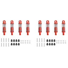 8Pcs Alloy Damper Oil Filled Type for Rc Hobby Model Car 1/28 K969 K989 P929 Drift Rally, Red