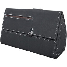 Sunglasses Case for Car Leather Clip Holder