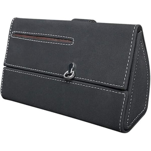Sunglasses Case for Car Leather Clip Holder
