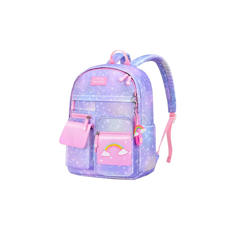 Unicorn School Backpack for Kids Rainbow Design Large