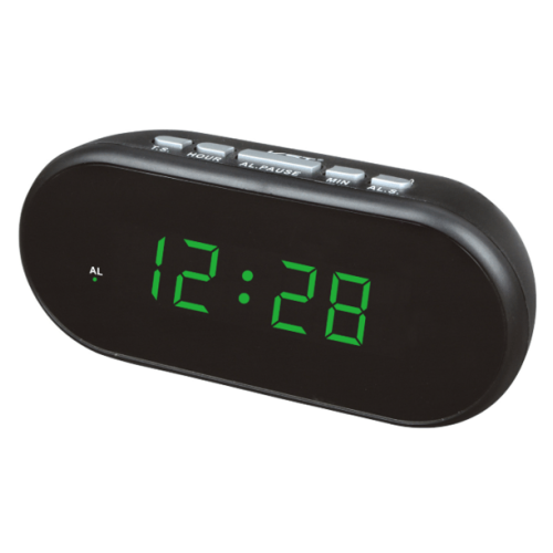 LED Digital Alarm Clock Plastic Wall/Table Clock Green