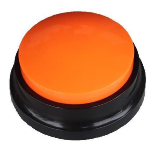 Recordable Talking Button for Kids Orange 1pc