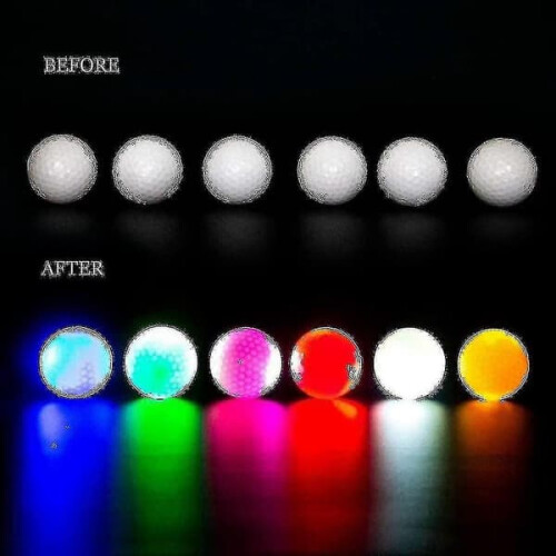 LED glowing golf balls night visibility 12 pcs