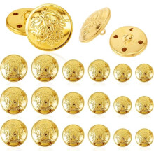 Gold Brass Blazer Buttons Set 18 pcs 1.8-2.5 cm