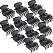 Presilhas térmicas para cachos, presilhas para cachos, presilhas de reposição para mulheres e meninas, para penteados (12 peças, pretas)