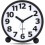 Silent Analog Alarm Clock Black Metal 10.8 cm 1