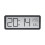 Digital Wall Clock with Humidity Display Black 1