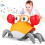 Crab Toy with Obstacle Avoidance Music Lights Orange 1pc 1