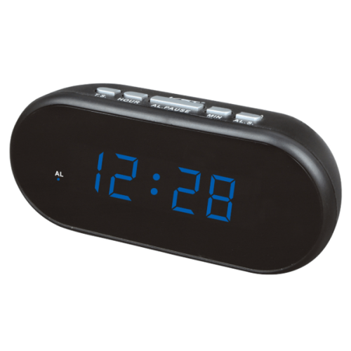 LED Digital Alarm Clock Plastic Wall/Table Clock Blue