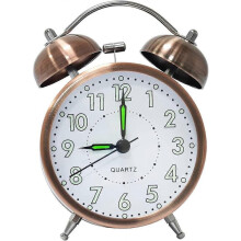 Vintage Analog Alarm Clock with Luminous Numbers