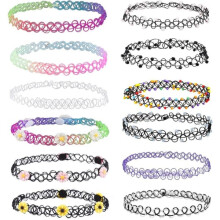 Stretch choker necklace gothic elastic 1 piece