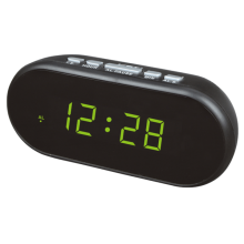 Rádiobudík LED digitálne nástenné hodiny Digitálne hodiny Rádio plastový budík Budík LED digitálne stolové hodiny žltozelené