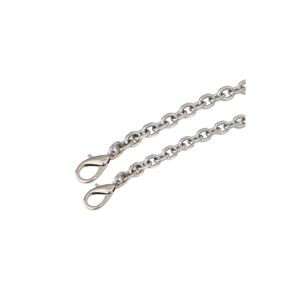 Metal Chain Bag Strap For Women 100 Cm Silver 900223954107