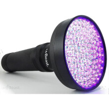 UVBEAST Black UV Flashlight 385-395nm 100LED 9m Beam