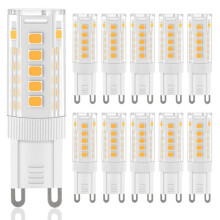Ampoules LED G9 blanc chaud 3W 300lm 3000K (lot de 10)