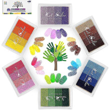 Ink Pad Set Non-Toxic Washable 24 Colors