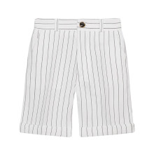 Ensemble short et pantalon d'uniforme scolaire décontracté FAMTKT pour petits garçons (11-12 ans, blanc), couleur unie à carreaux.